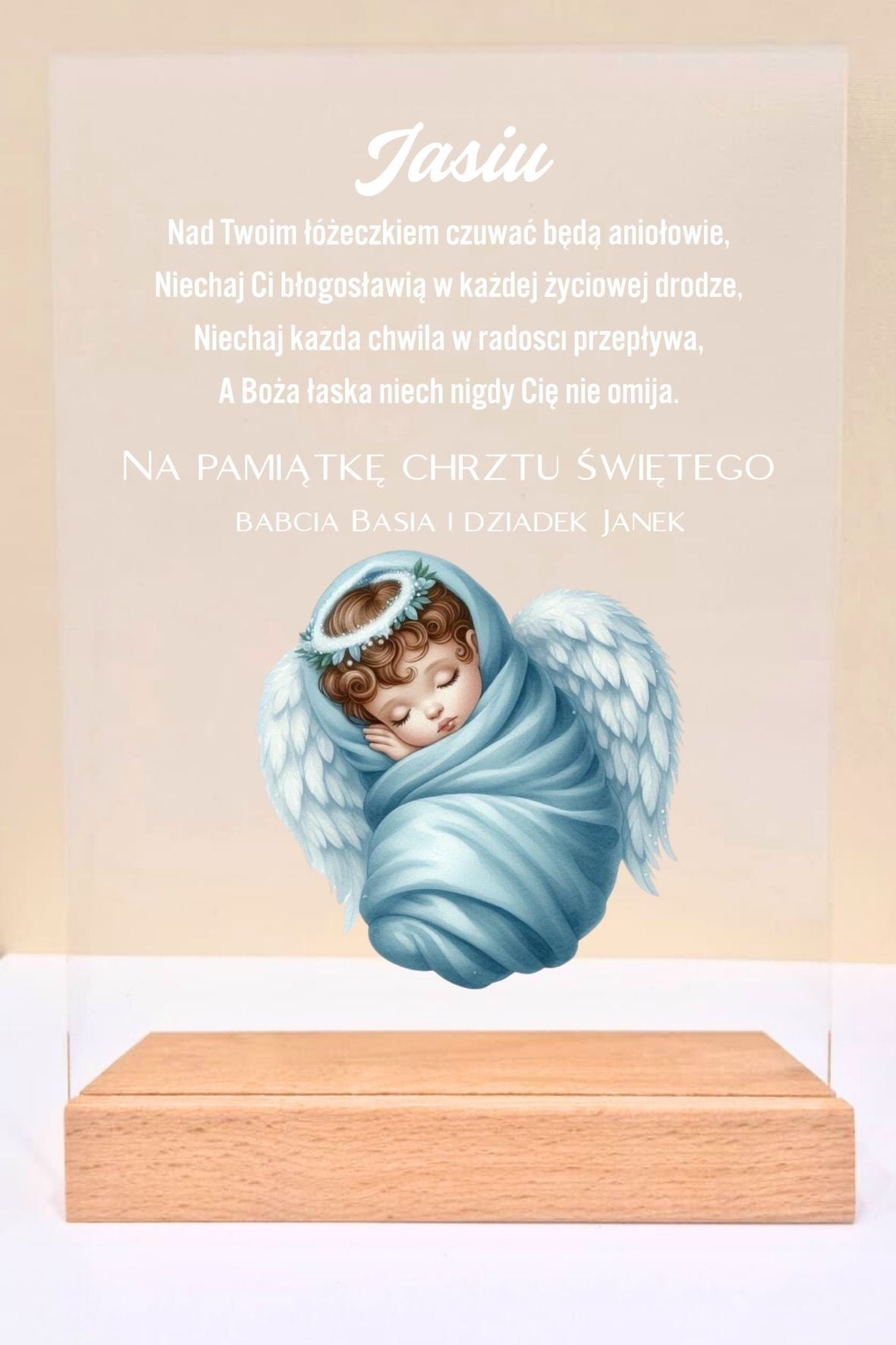 Statuetka Plexi, Chrzest - personalizowana #032