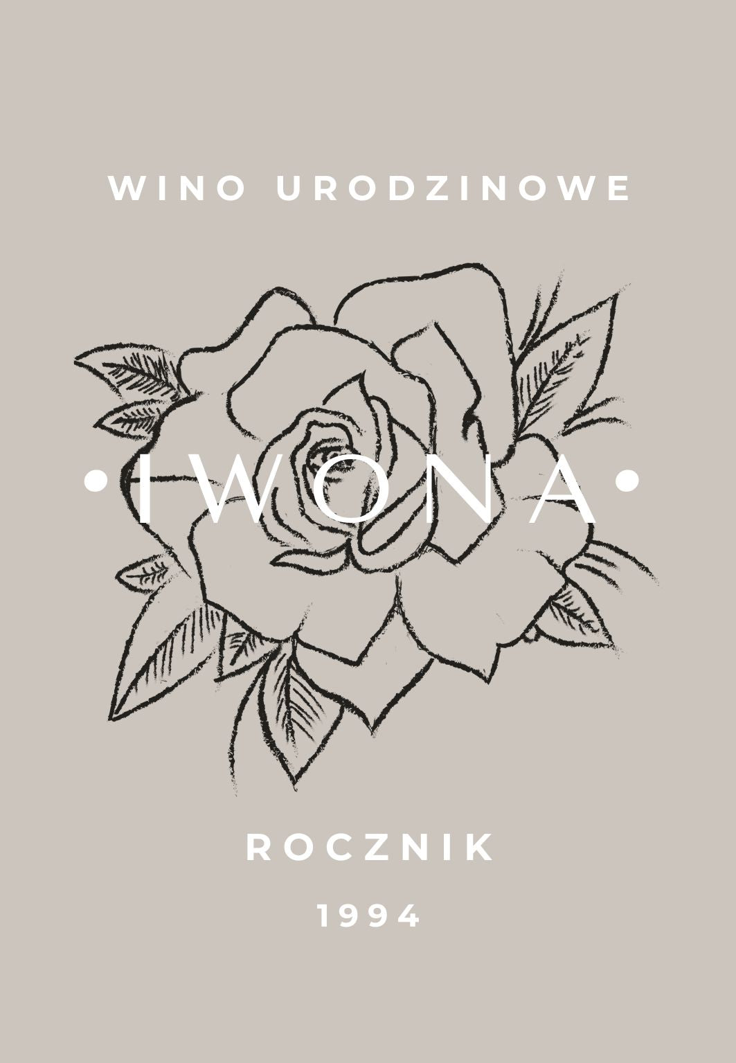 Etykieta na wino - urodziny #001