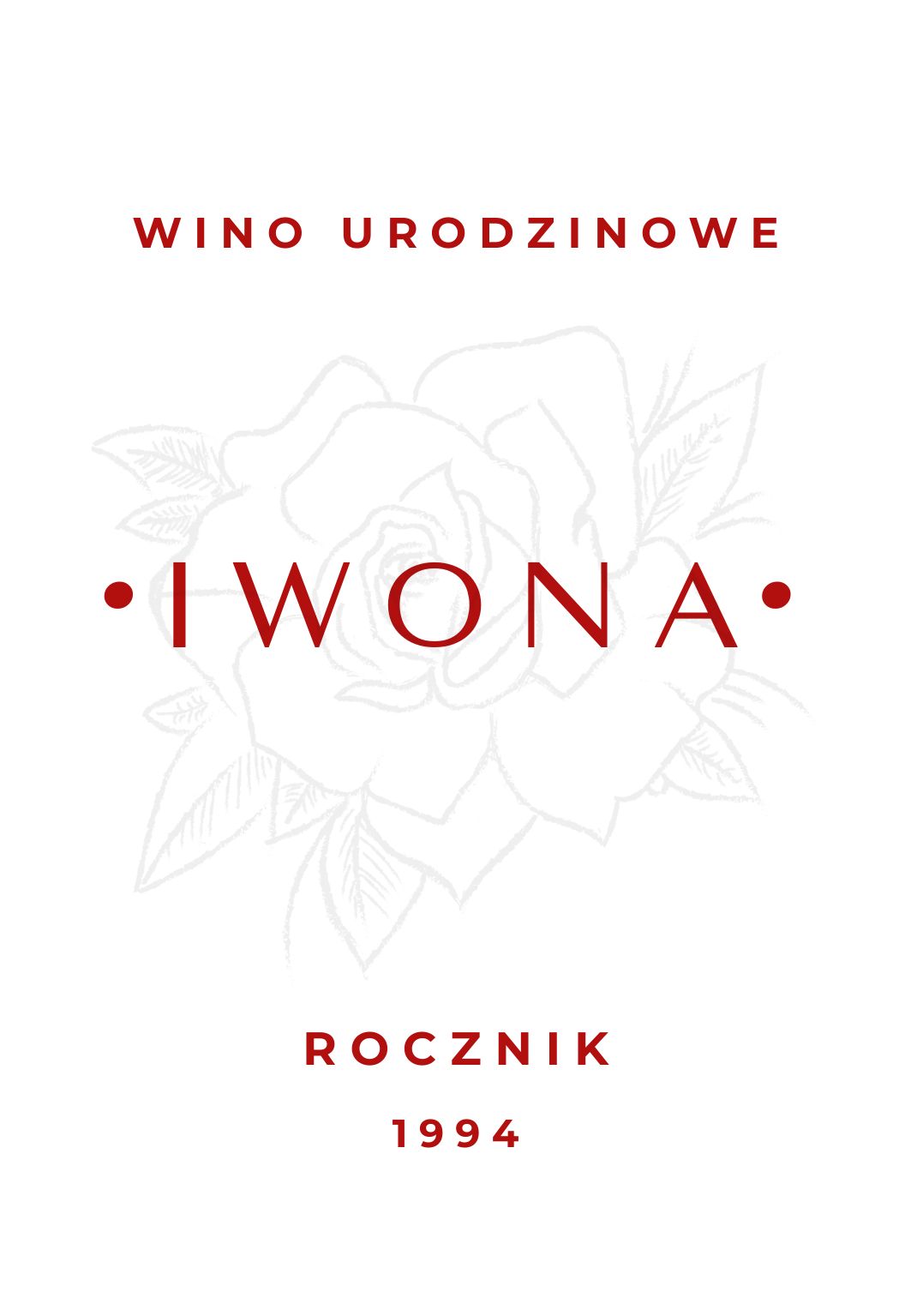 Etykieta na wino - urodziny #001
