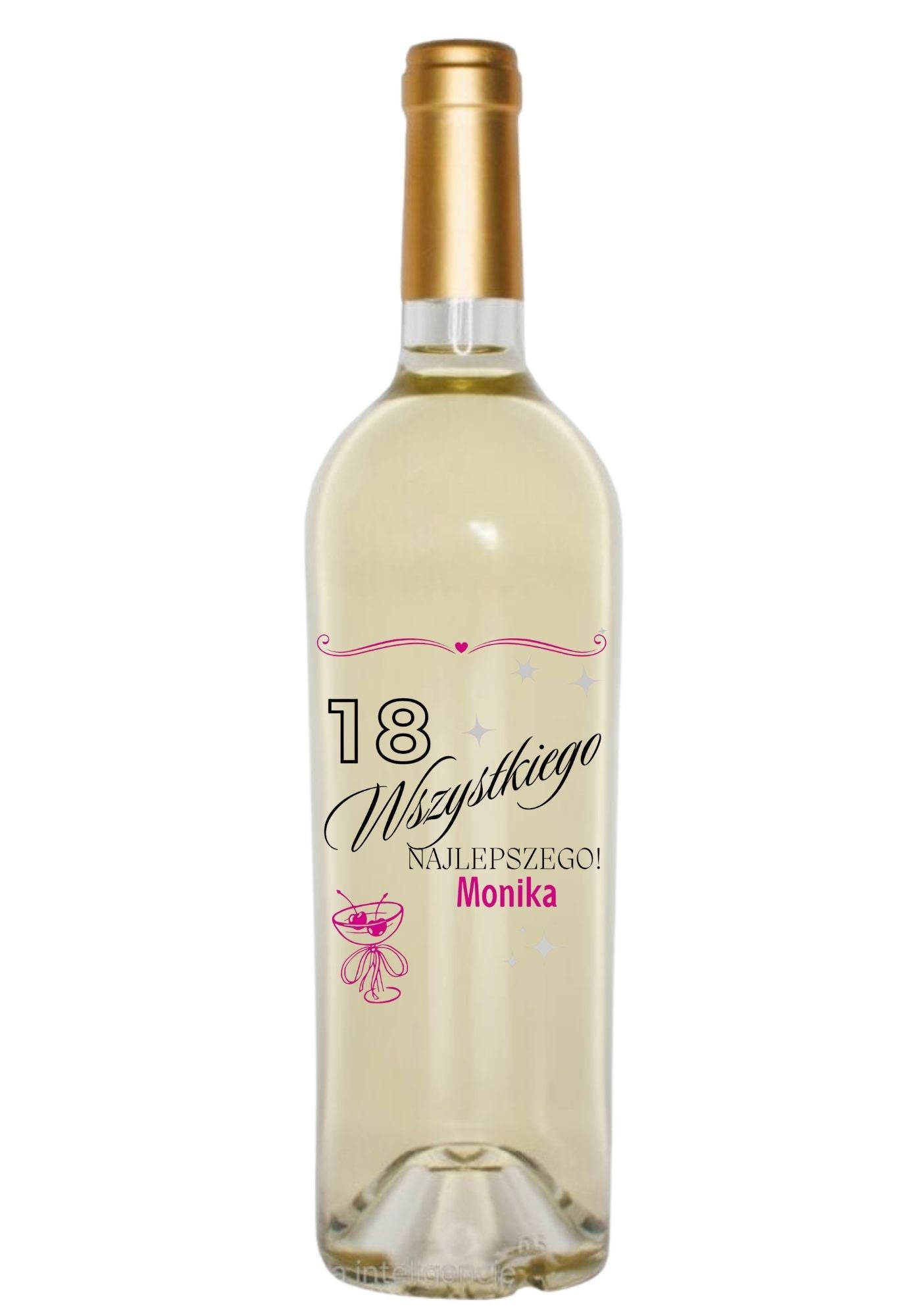 Etykieta na wino - urodziny #005