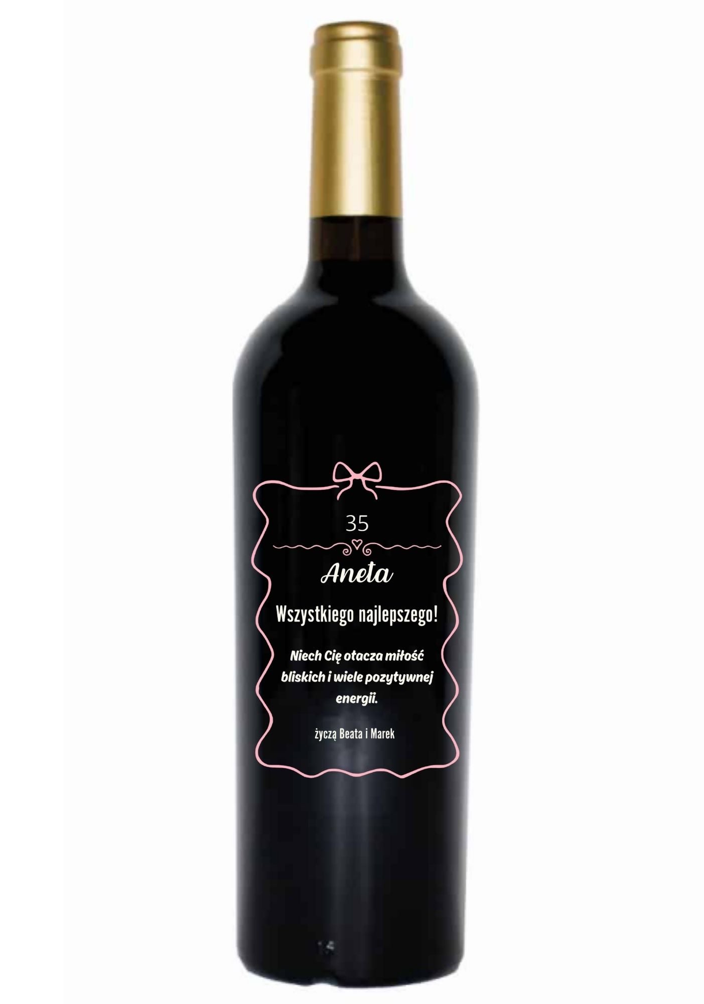 Etykieta na wino - urodziny #006