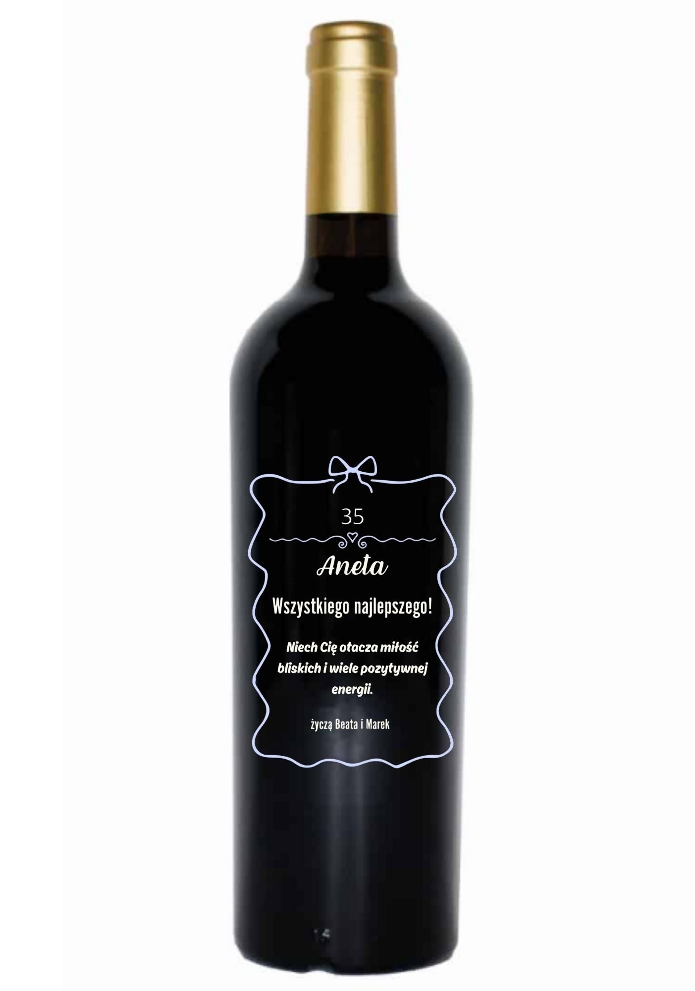 Etykieta na wino - urodziny #006