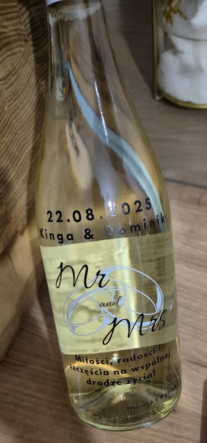 Etykieta na wino - ślub #002