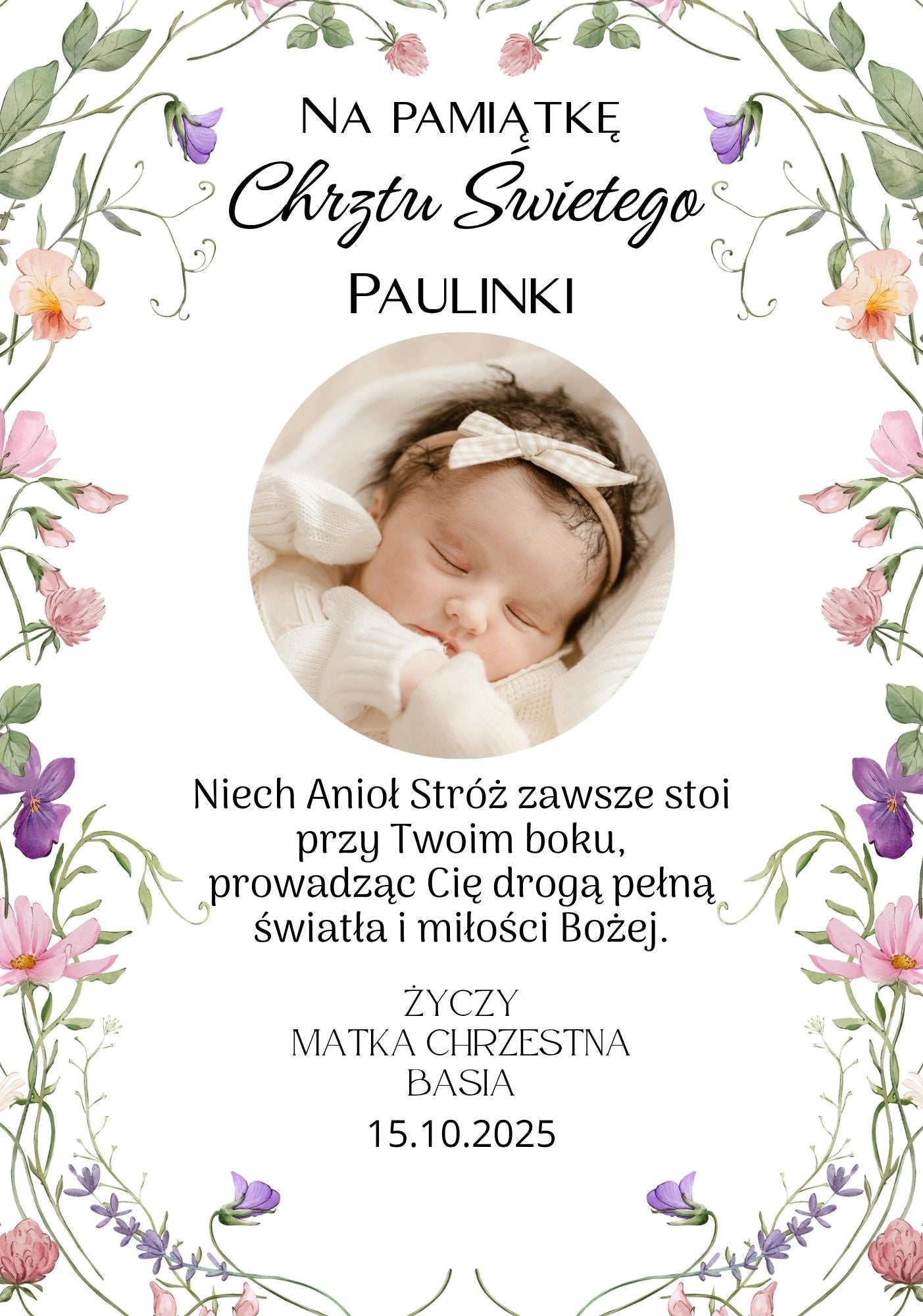 Statuetka Plexi, Chrzest - personalizowana #036