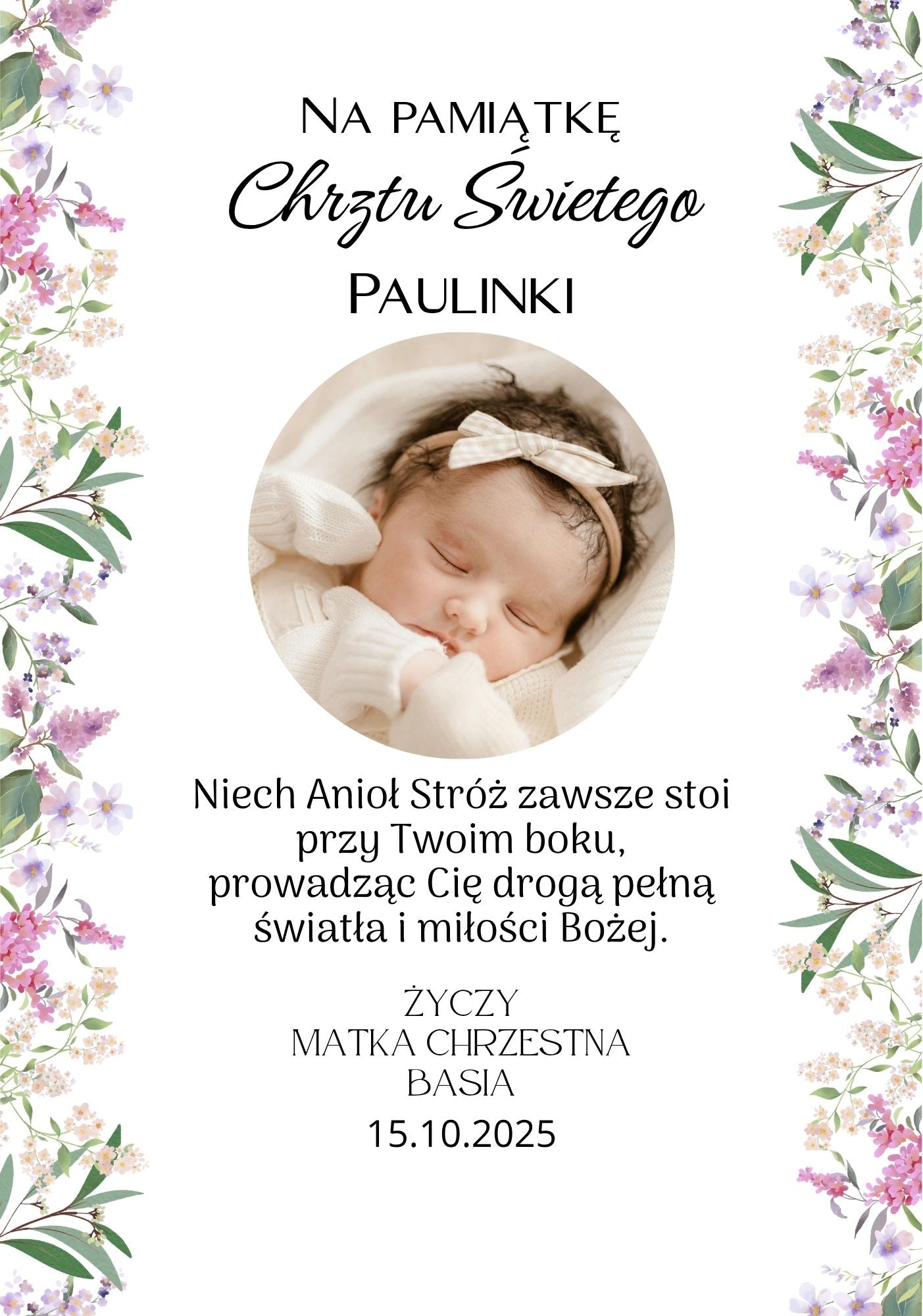 Statuetka Plexi, Chrzest - personalizowana #037