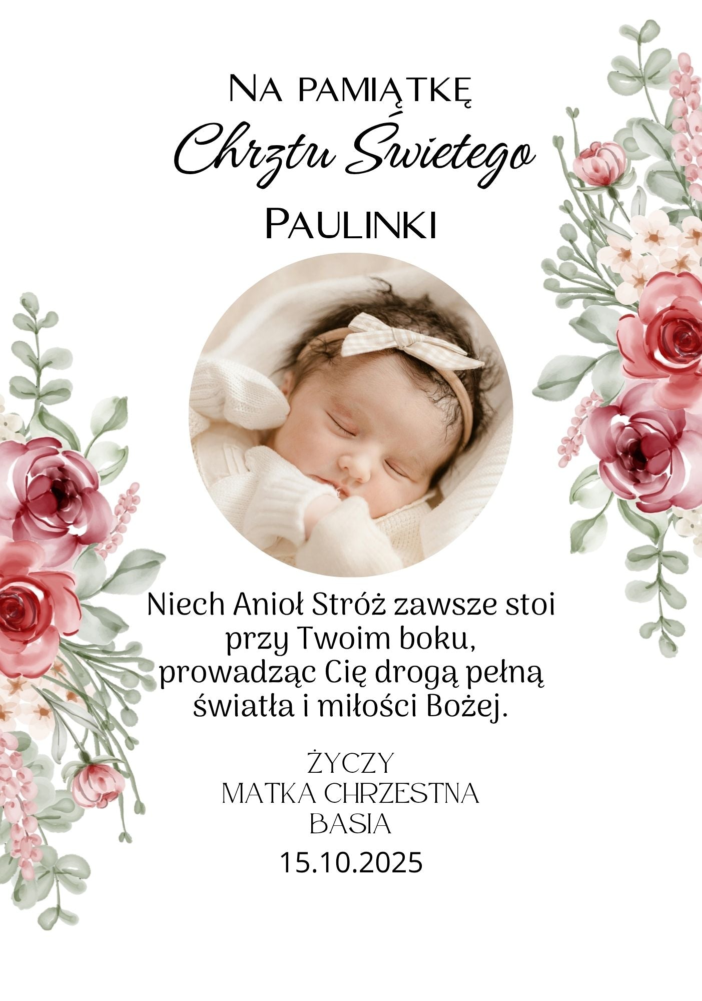 Statuetka Plexi, Chrzest - personalizowana #038