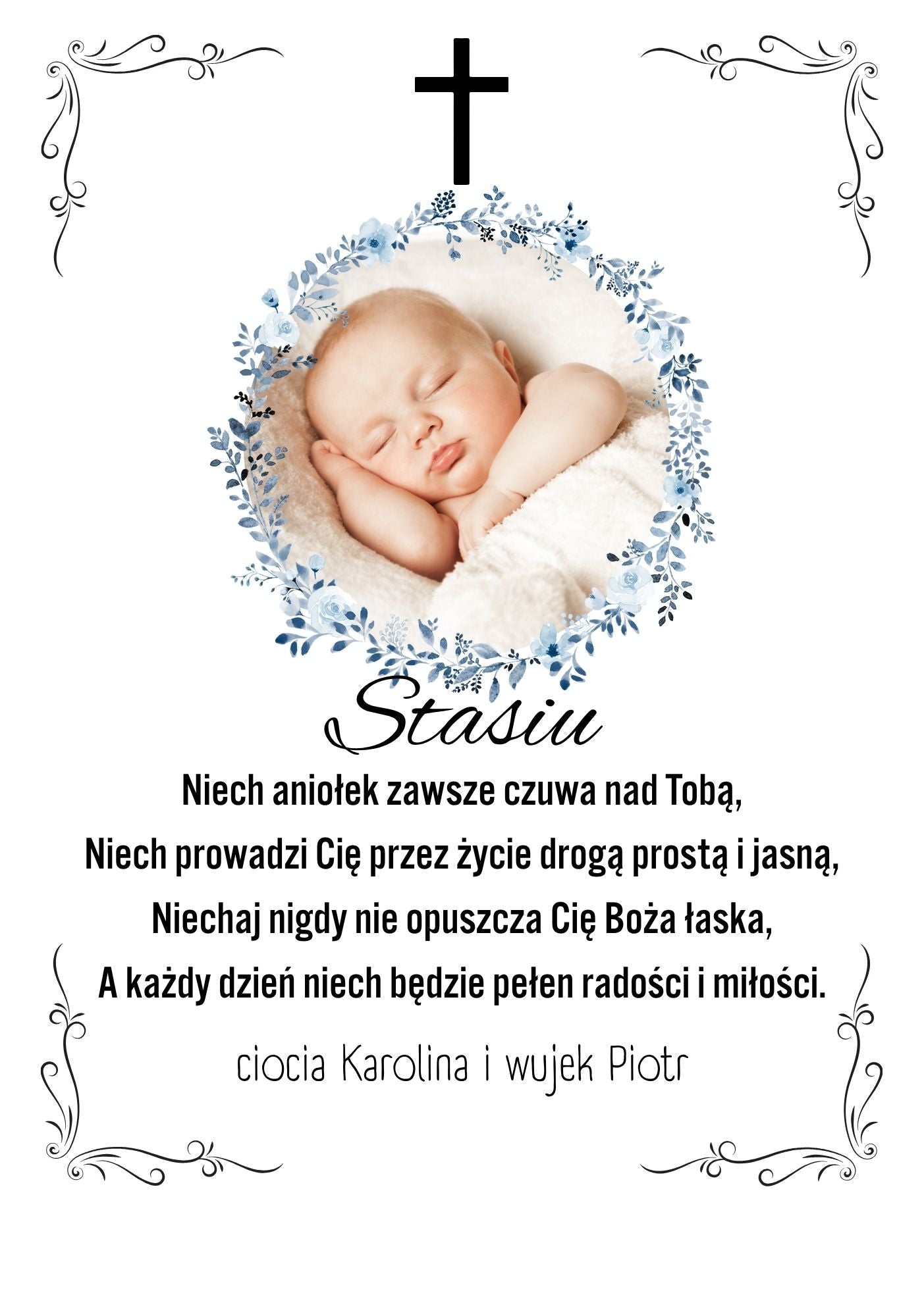 Statuetka Plexi, Chrzest - personalizowana #029
