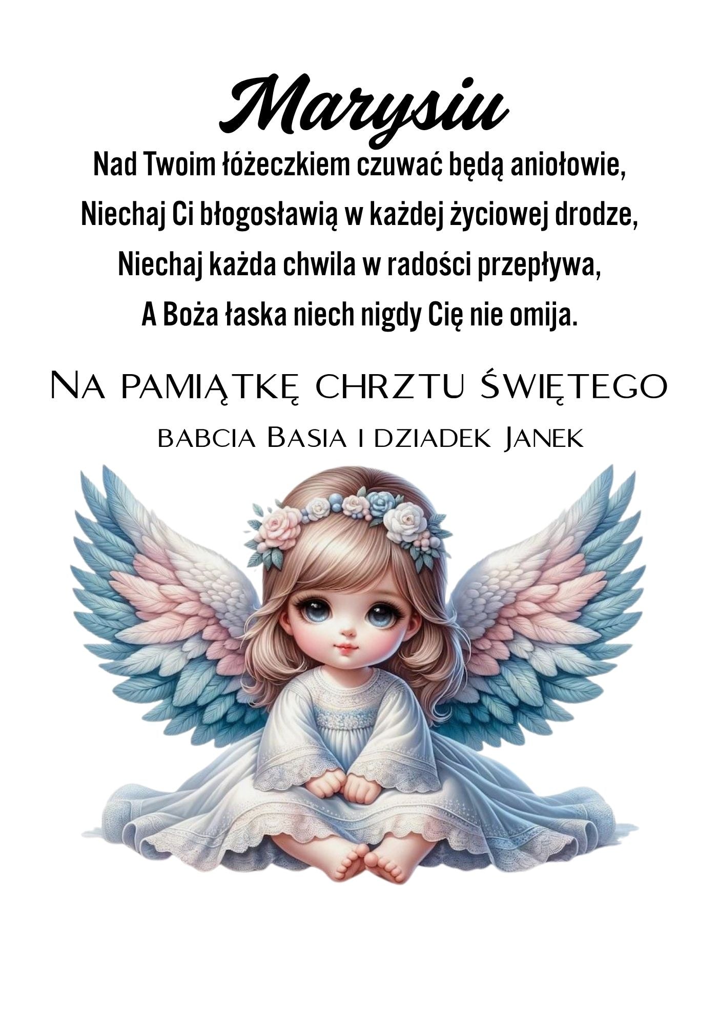 Statuetka Plexi, Chrzest - personalizowana #033