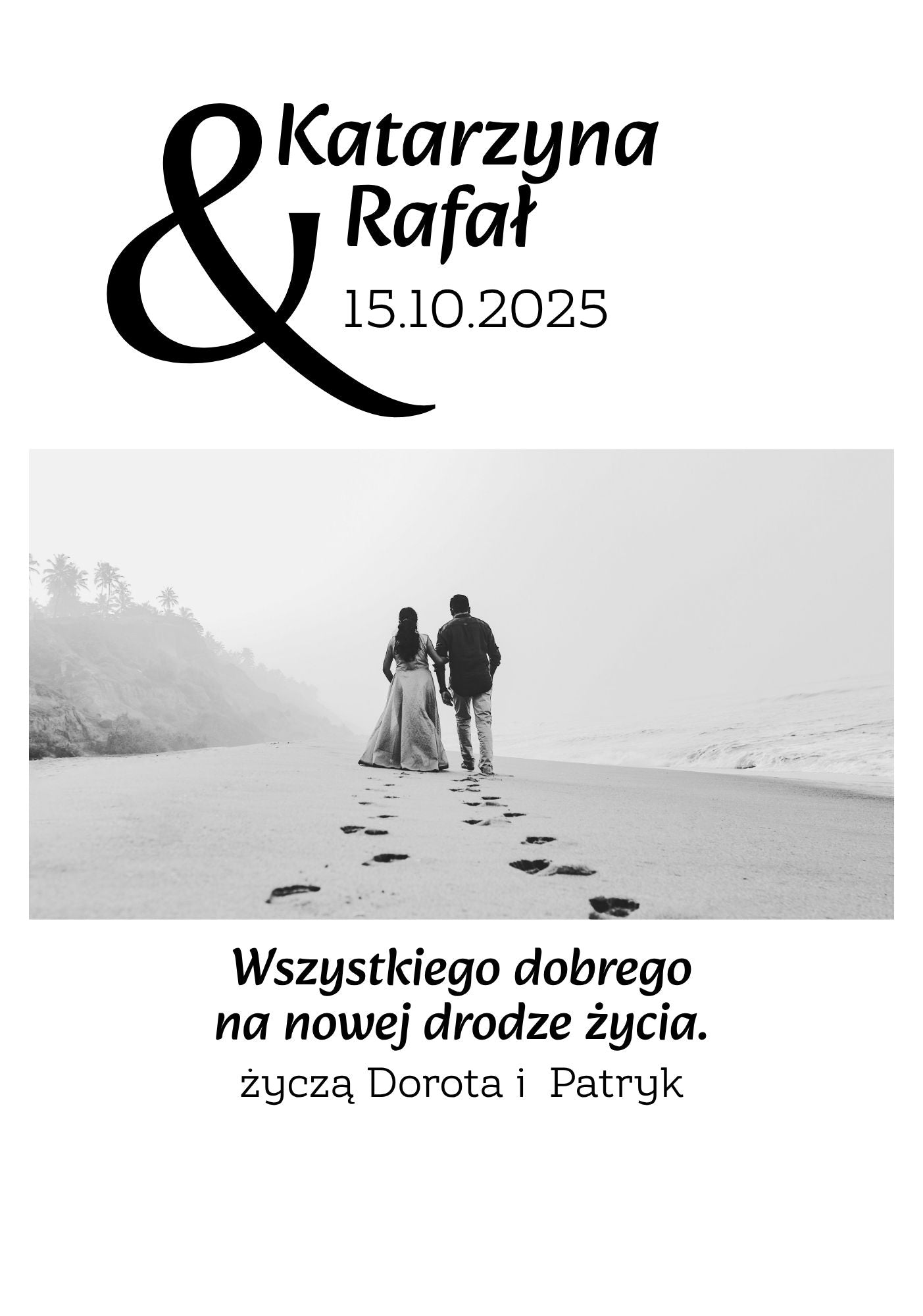 Statuetka Plexi, Ślub- personalizowana #043