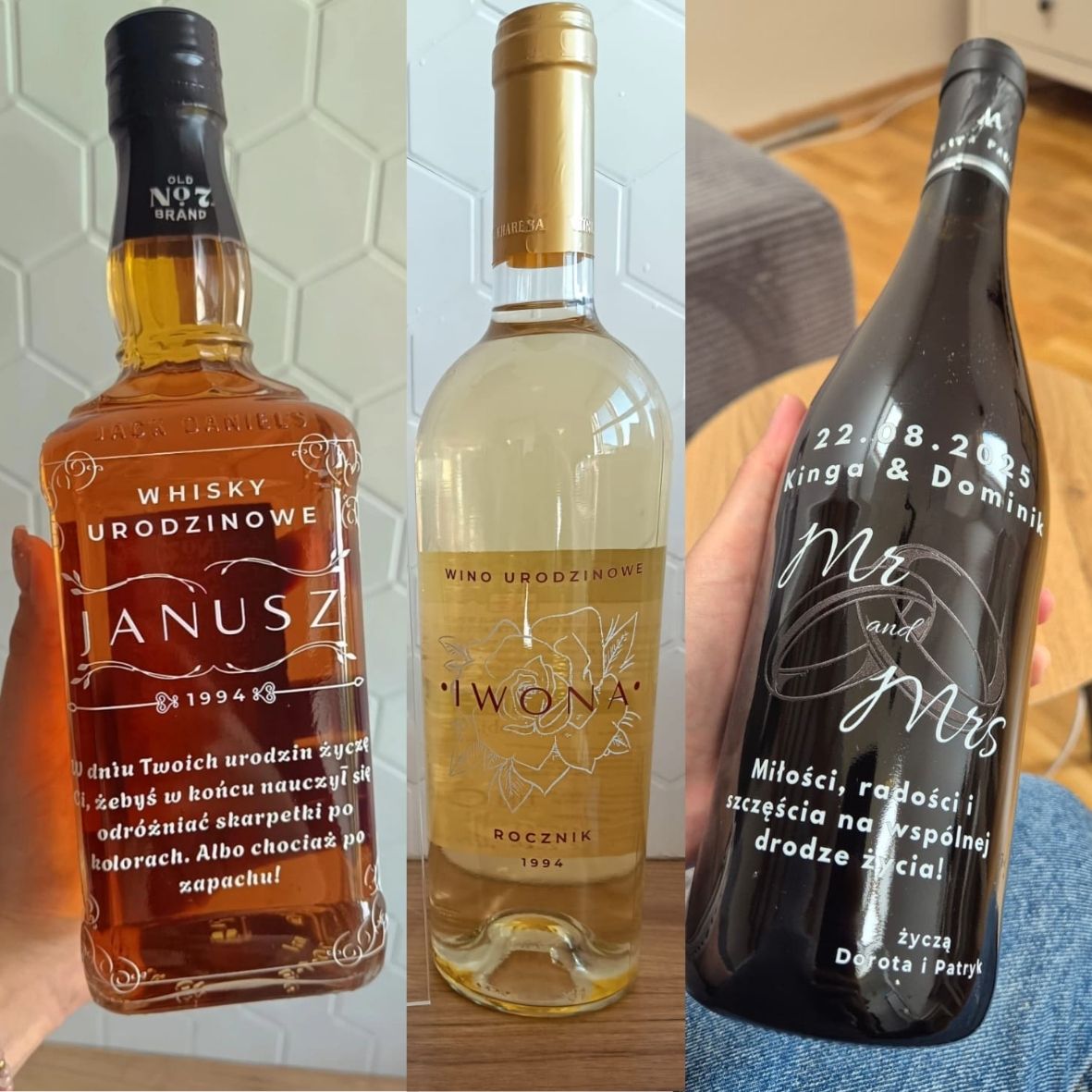 Etykieta na wino - ślub #002