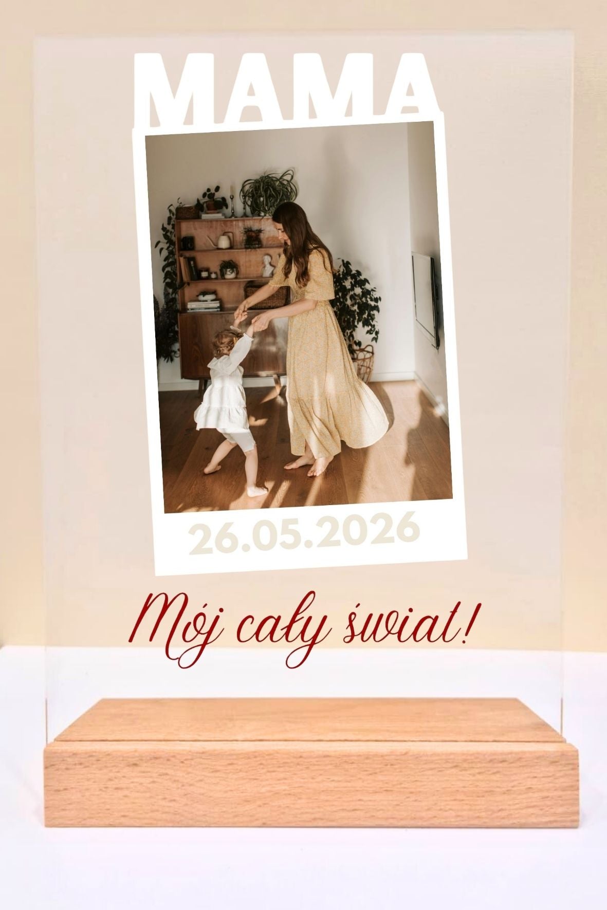 Statuetka plexi- Dla Mamy personalizowana #003