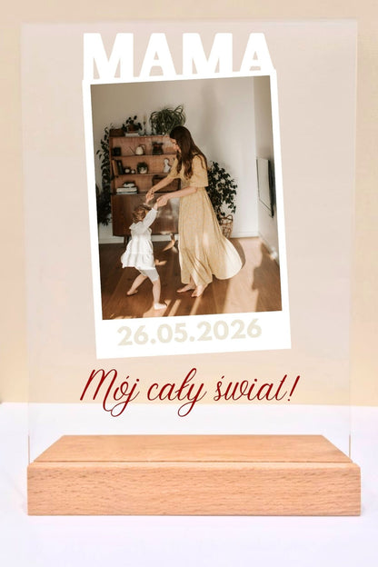 Statuetka plexi- Dla Mamy personalizowana #003