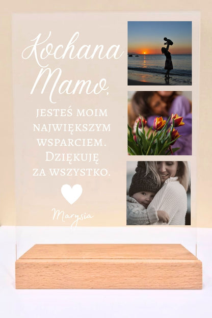 Statuetka plexi- Dla Mamy personalizowana #012