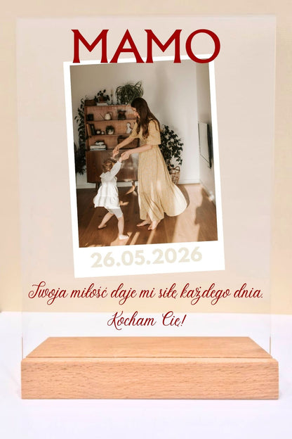 Statuetka plexi- Dla Mamy personalizowana #004