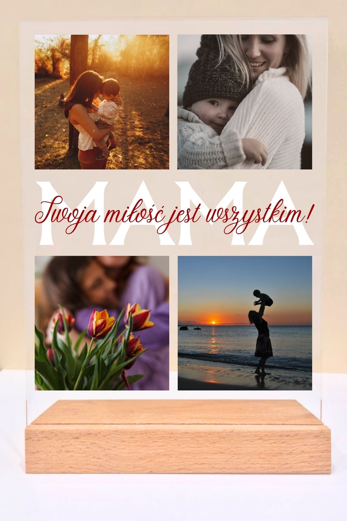 Statuetka plexi- Dla Mamy personalizowana #009