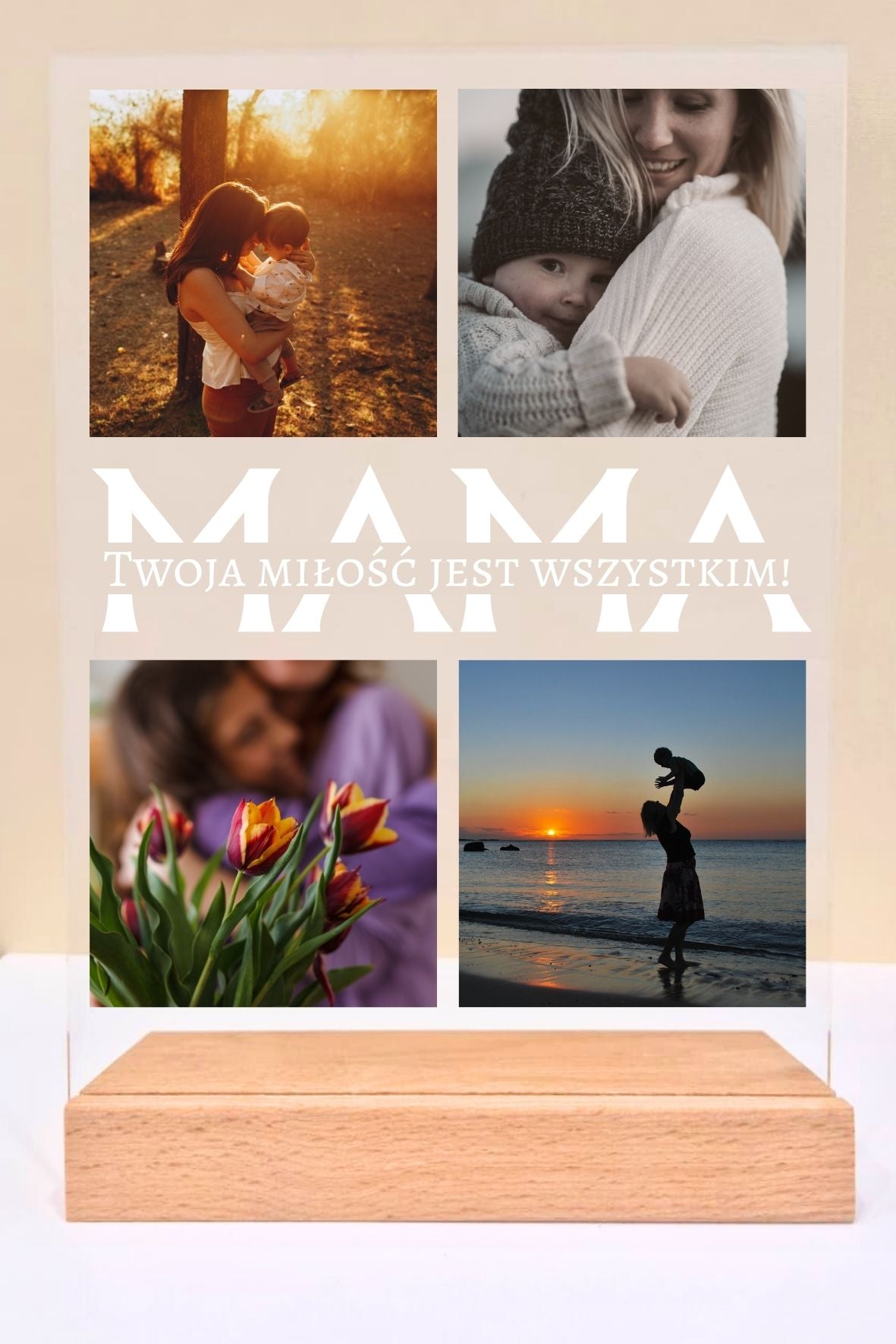 Statuetka plexi- Dla Mamy personalizowana #011