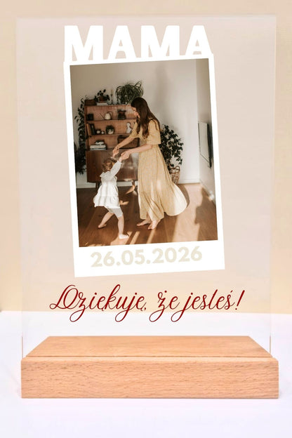 Statuetka plexi- Dla Mamy personalizowana #003