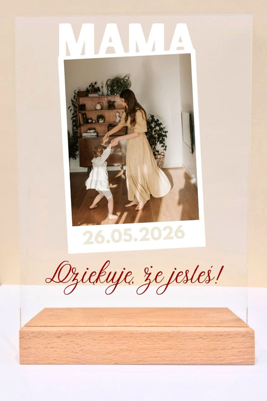 Statuetka plexi- Dla Mamy personalizowana #003