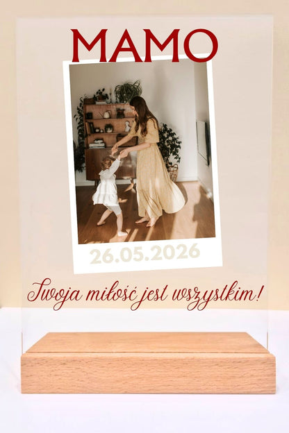 Statuetka plexi- Dla Mamy personalizowana #004