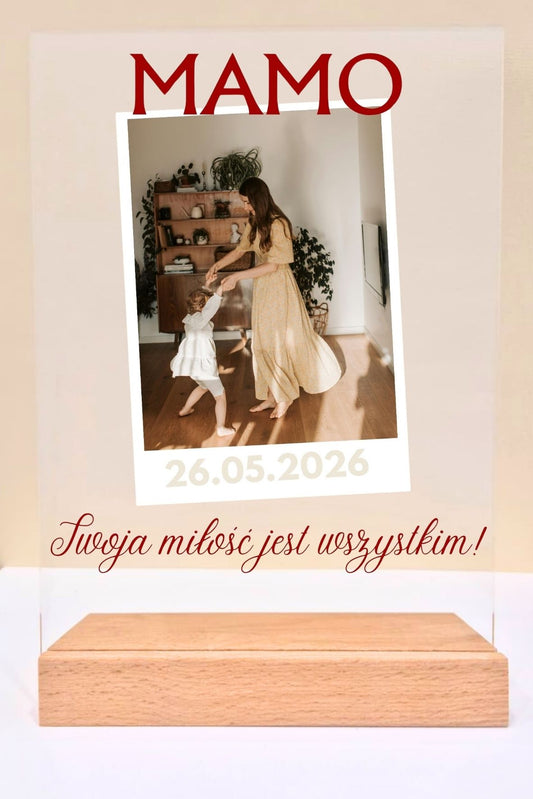Statuetka plexi- Dla Mamy personalizowana #004