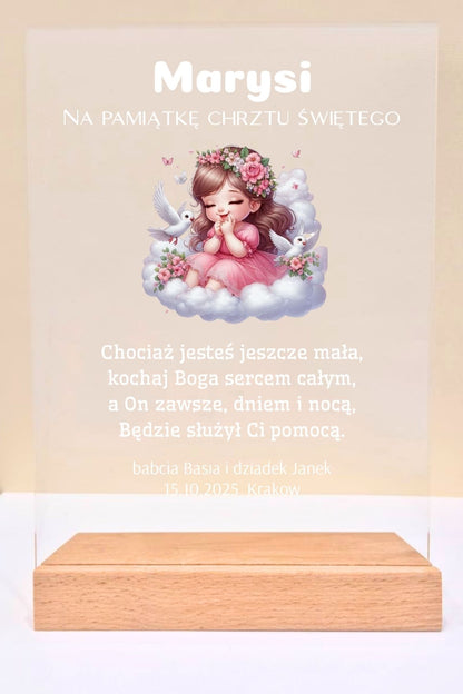 Statuetka Plexi, Chrzest - personalizowana #023