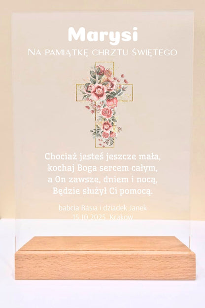 Statuetka Plexi, Chrzest - personalizowana #024