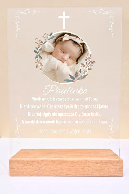 Statuetka Plexi, Chrzest - personalizowana #028