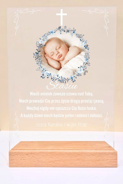 Statuetka Plexi, Chrzest - personalizowana #029