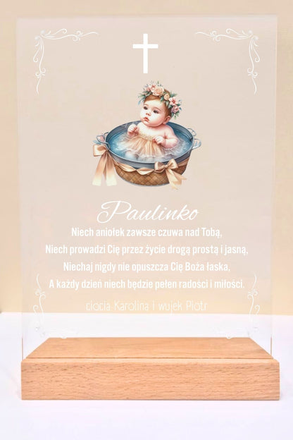 Statuetka Plexi, Chrzest - personalizowana #030