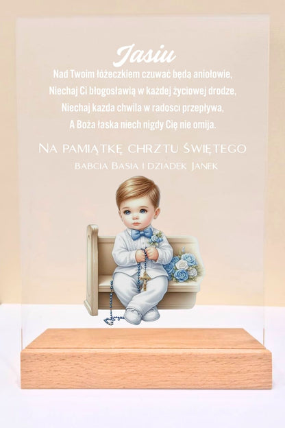 Statuetka Plexi, Chrzest - personalizowana #031