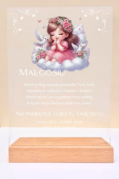 Statuetka Plexi, Chrzest - personalizowana #034