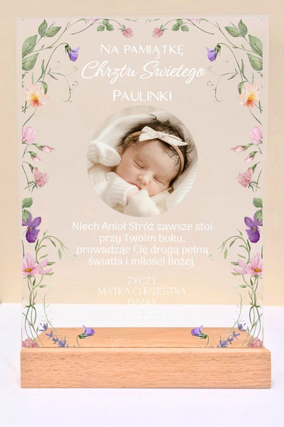 Statuetka Plexi, Chrzest - personalizowana #036