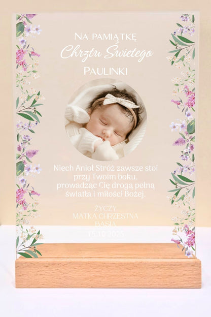 Statuetka Plexi, Chrzest - personalizowana #037