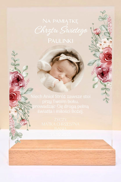 Statuetka Plexi, Chrzest - personalizowana #038