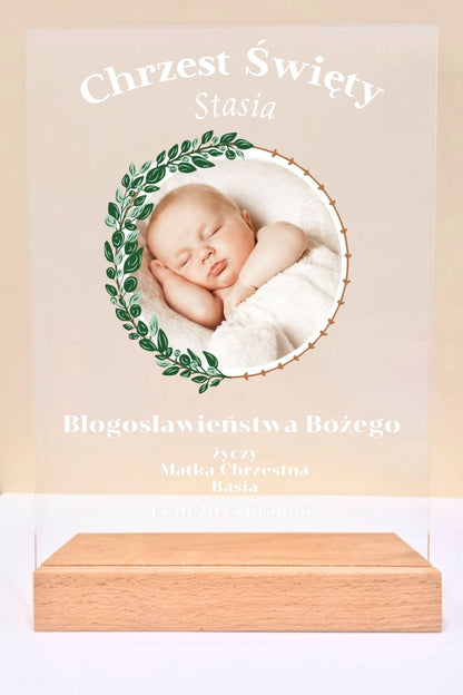 Statuetka Plexi, Chrzest - personalizowana #042