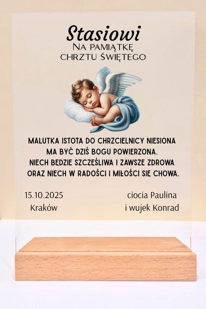 Statuetka Plexi, Chrzest - personalizowana #018