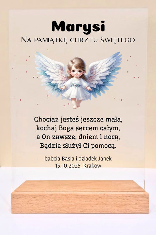 Statuetka Plexi, Chrzest - personalizowana #022