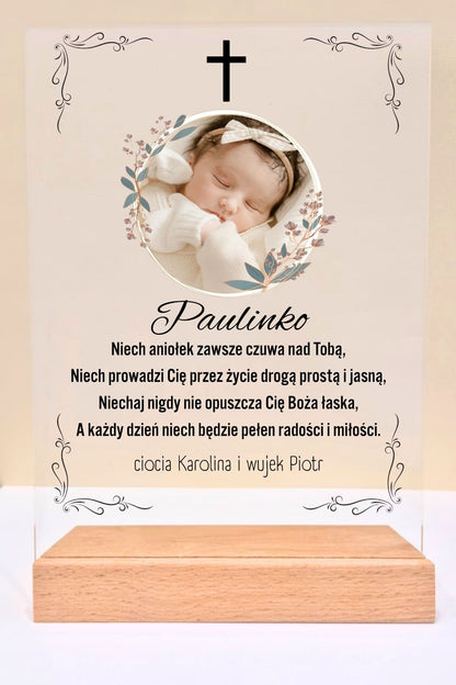 Statuetka Plexi, Chrzest - personalizowana #028