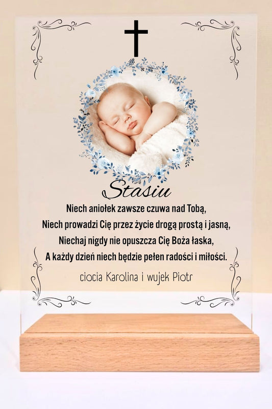 Statuetka Plexi, Chrzest - personalizowana #029