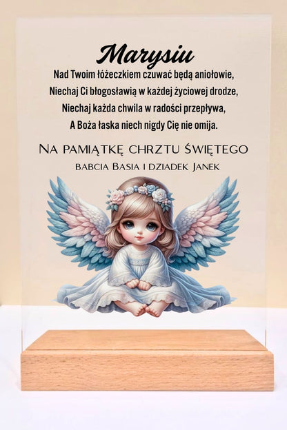 Statuetka Plexi, Chrzest - personalizowana #033