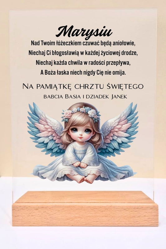 Statuetka Plexi, Chrzest - personalizowana #033