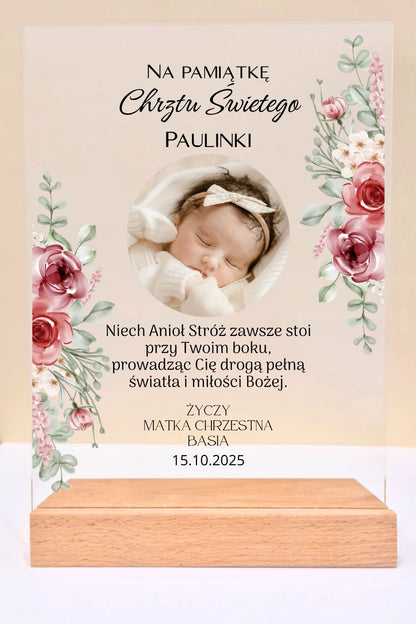 Statuetka Plexi, Chrzest - personalizowana #038