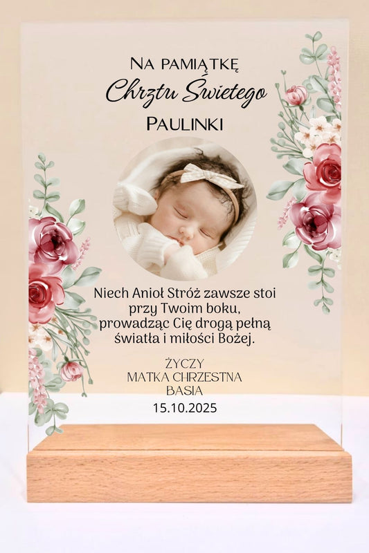 Statuetka Plexi, Chrzest - personalizowana #038