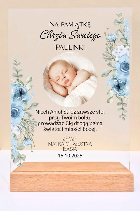 Statuetka Plexi, Chrzest - personalizowana #039