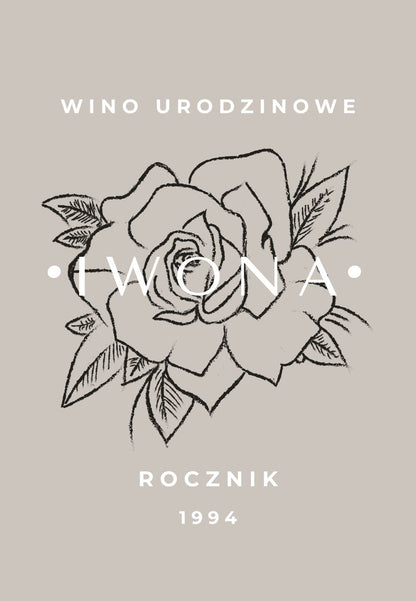 Etykieta na wino - urodziny #001