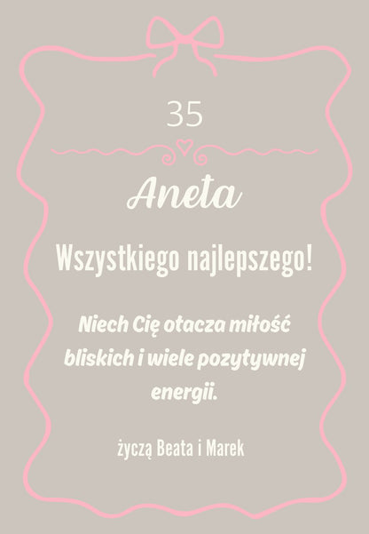 Etykieta na wino - urodziny #006