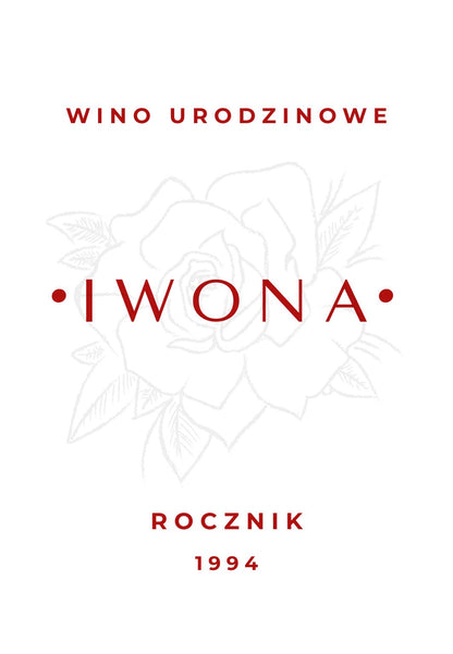 Etykieta na wino - urodziny #001