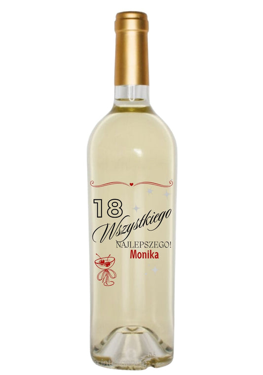 Etykieta na wino - urodziny #005