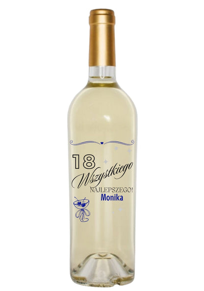 Etykieta na wino - urodziny #005