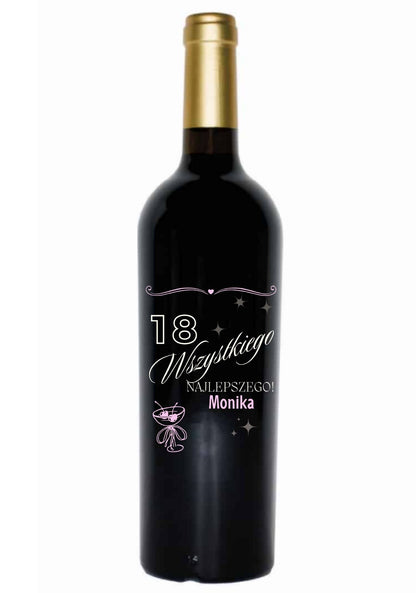 Etykieta na wino - urodziny #005
